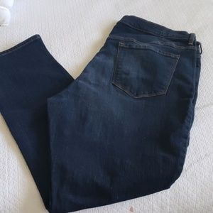 Mid rise dark wash jeans